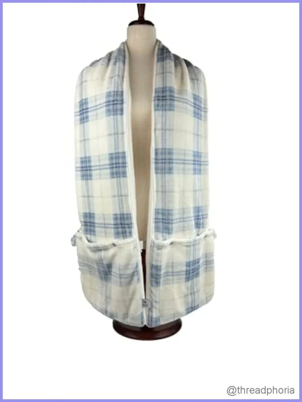 Recycled Fleece Scarf with 6 Pockets - Cozy Travel Essential